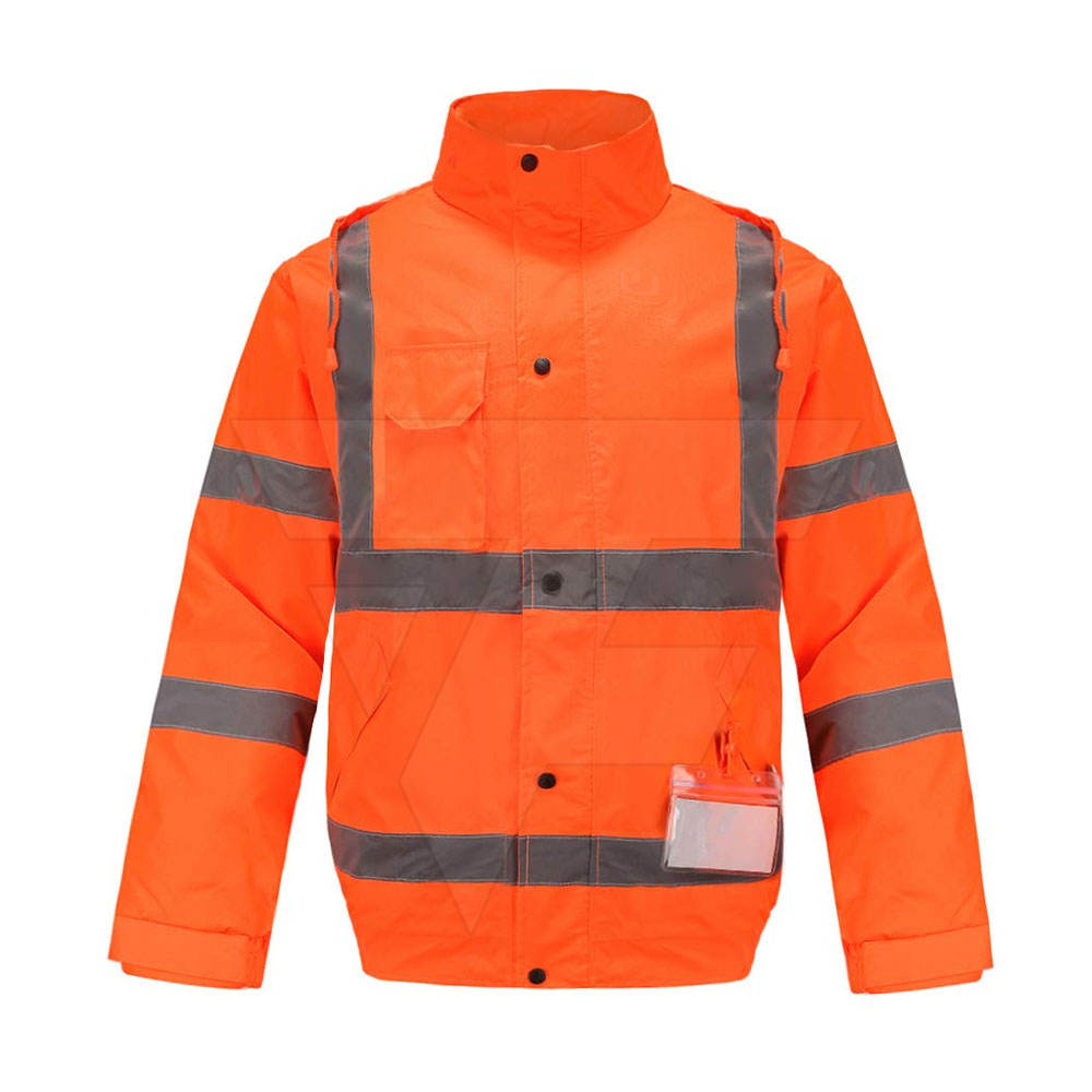Custom High Quality Visibility Safety Construction Jacket With Reflective Tape Men's Jackets